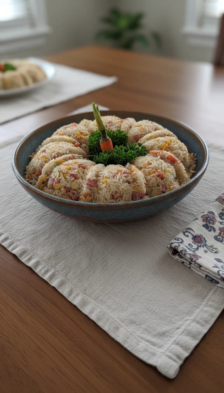 Arroz de Microondas com Presunto e Legumes