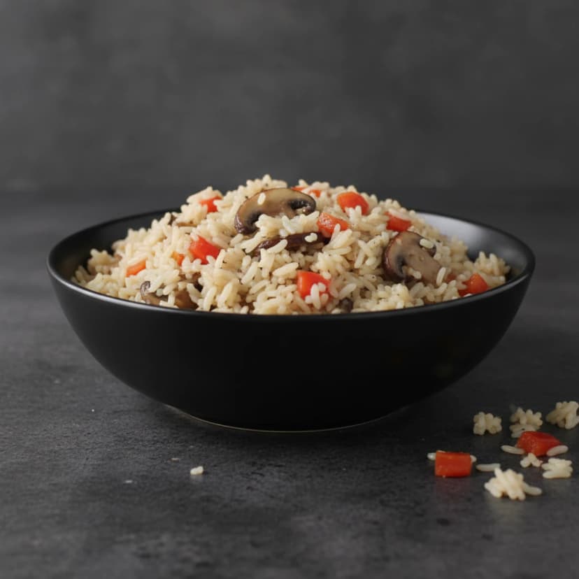 Arroz Japonês com Shiitake e Legumes (Adocicado)