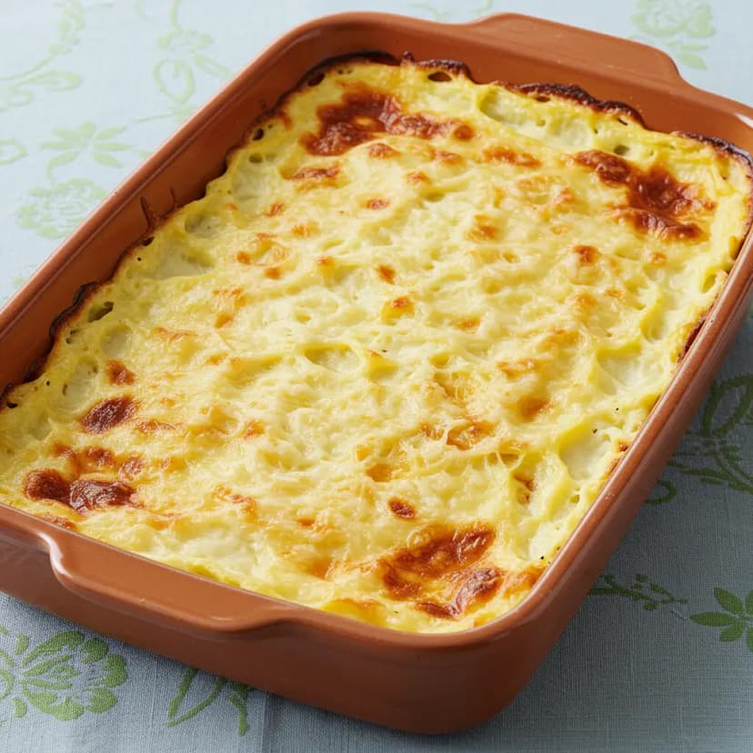 Bacalhau Gratinado com Purê de Batata Cremoso