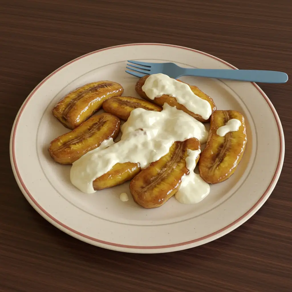 Bananas Caramelizadas com Queijo Derretido
