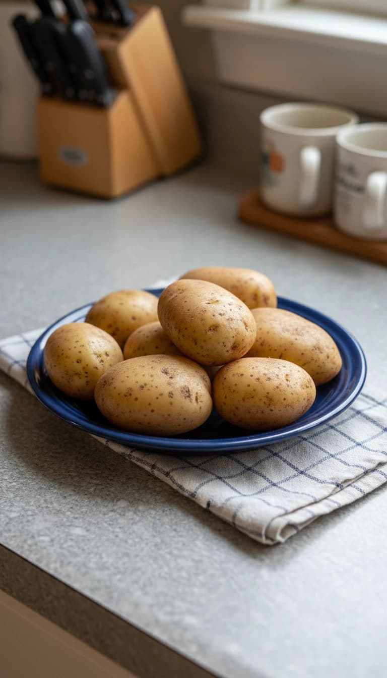Batatas ao Molho de Cebola e Vinagrete