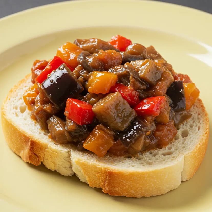 Berinjela Assada com Molho de Tomate e Cogumelos