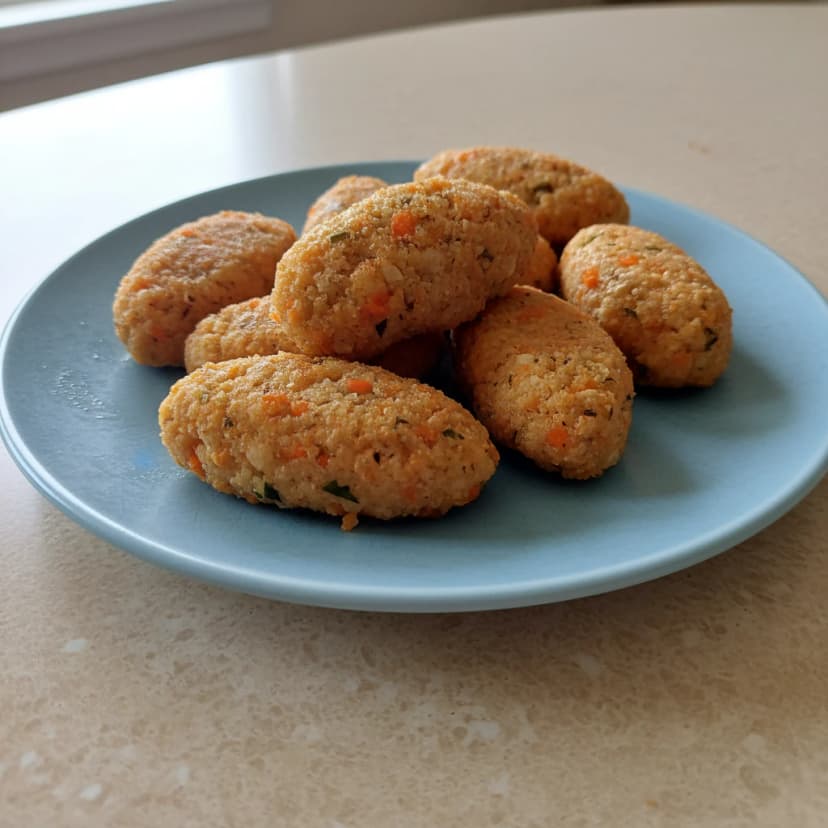 Bolinhos de Arroz com Cenoura Assados