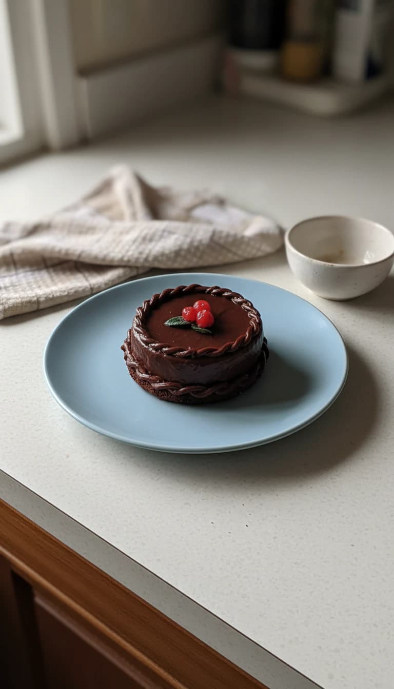 Bolo de Café com Cobertura de Chocolate