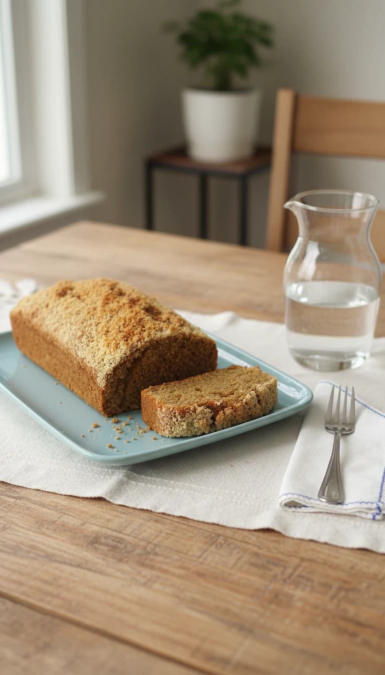 Bolo de Rapadura com Crocante de Amendoim