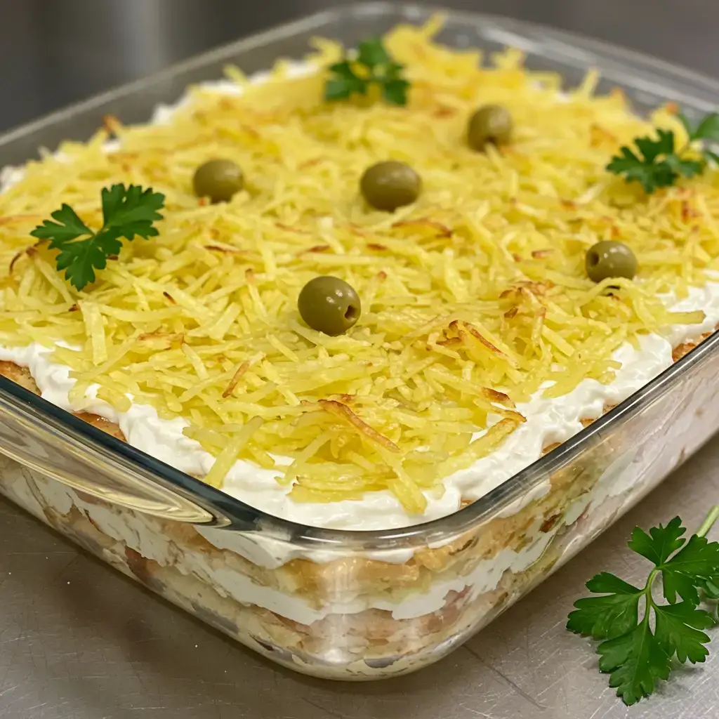 Bolo Salgado de Pão de Forma com Frango