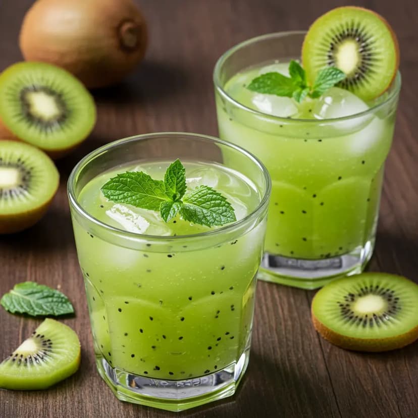 Caipirinha Refrescante de Kiwi com Saquê