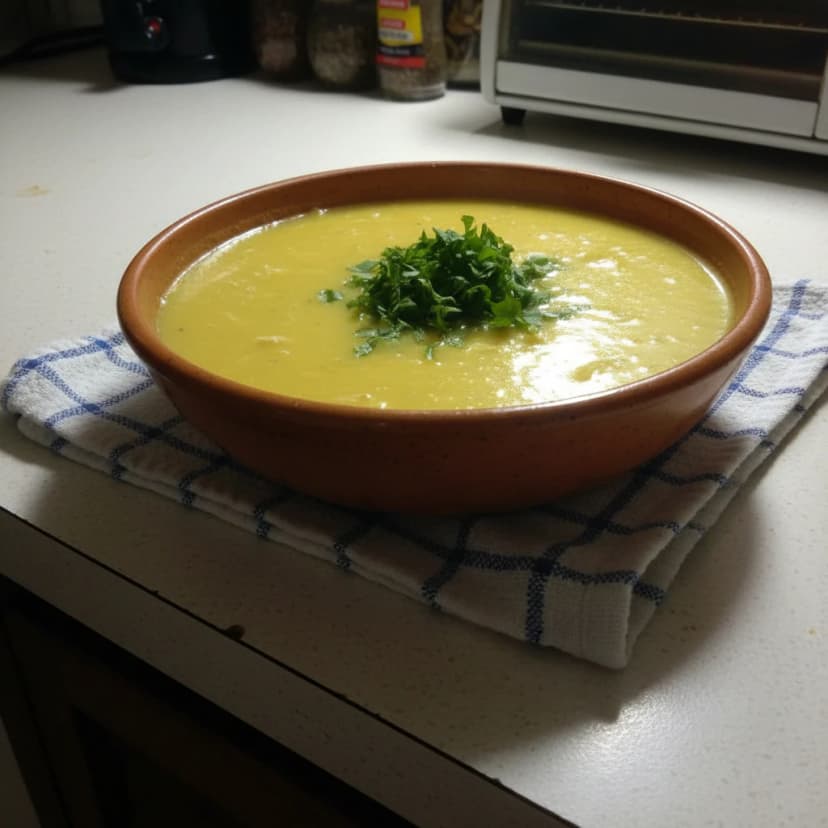 Caldo Cremoso de Milho com Frango Desfiado