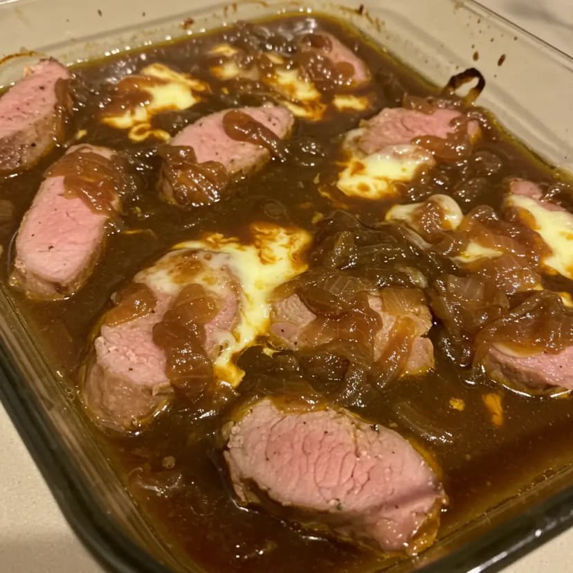 Carne Assada Recheada com Mussarela e Presunto