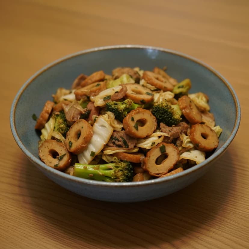 Carne com Tikiwa e Legumes