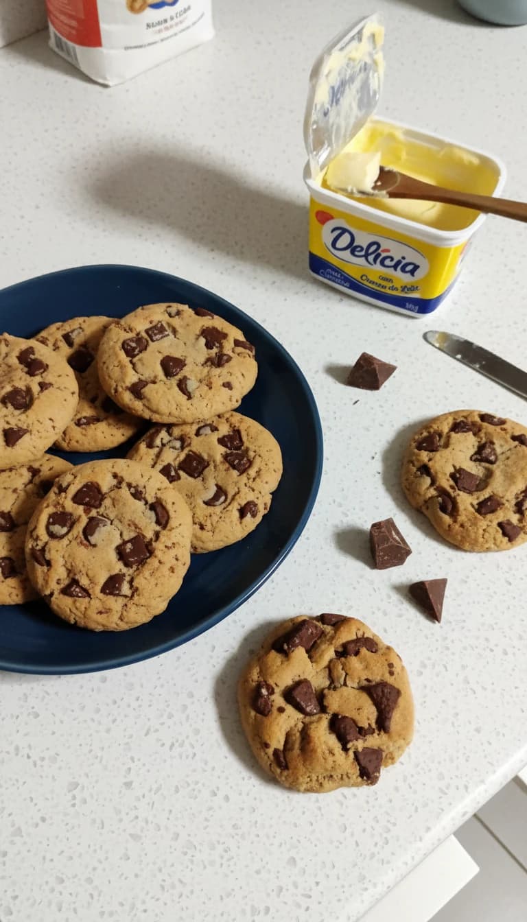 Cookies de Chocolate com Margarina Delícia