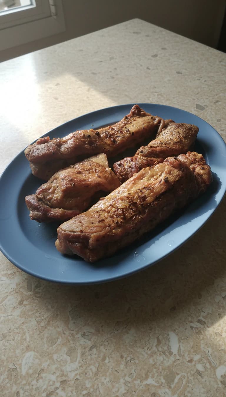 Costela de Porco Assada ao Forno