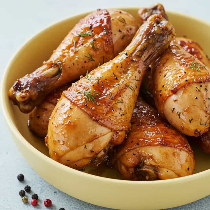 Foto deliciosa de Coxas e Sobrecoxas de Frango Crocantes na AirFryer pronta para servir - Na Airfryer