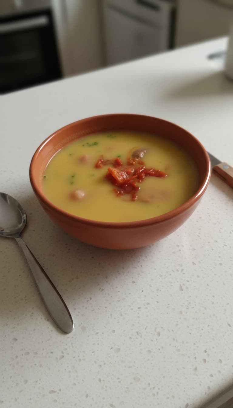 Creme de Mandioquinha com Tomates Confitados