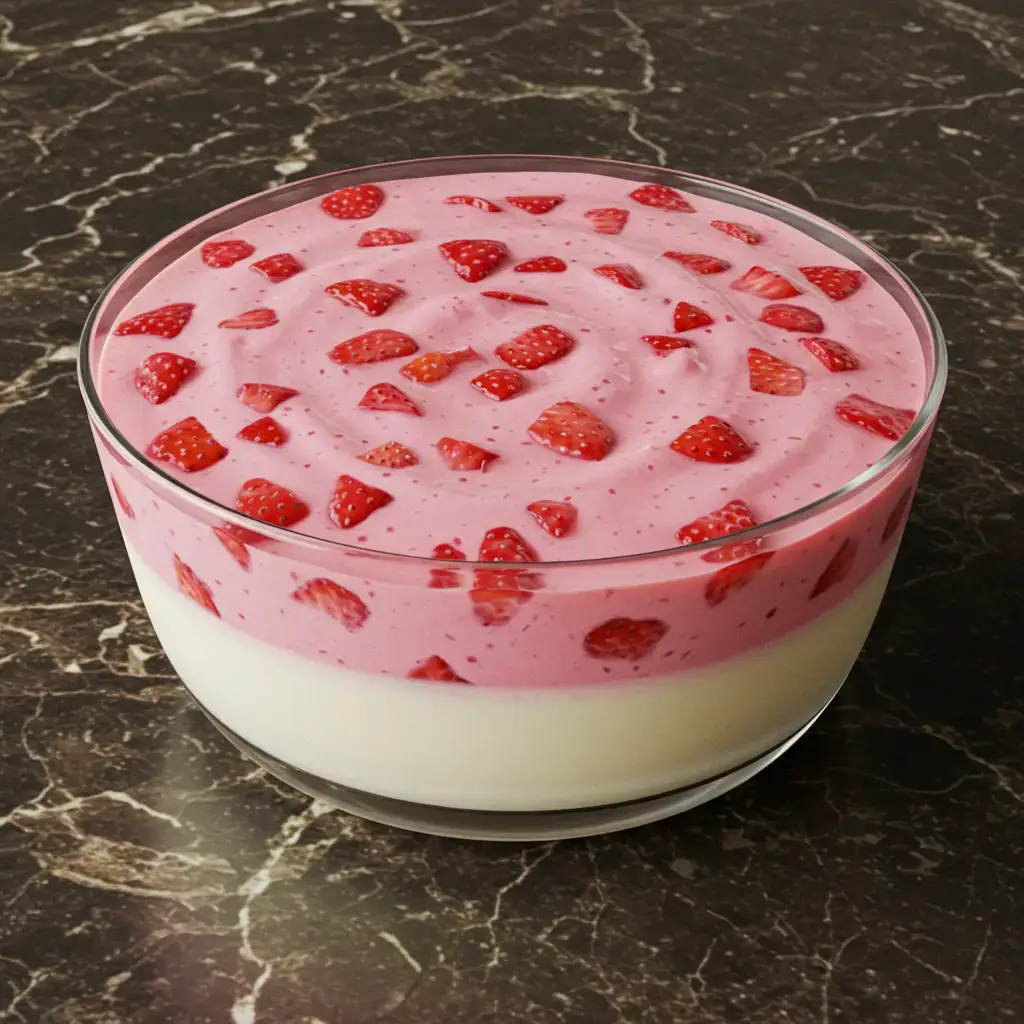 Creme de Morango com Gelatina