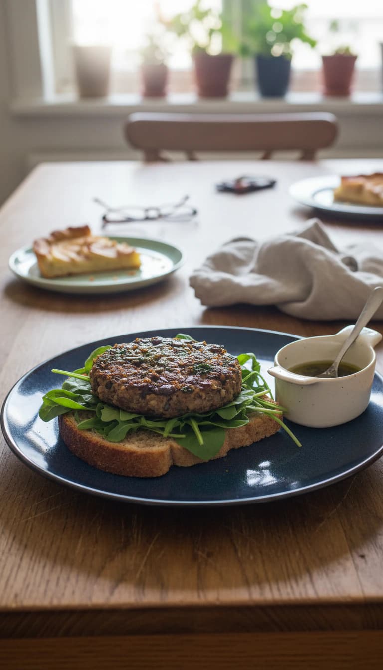 Deliciosos Hambúrgueres Veganos de Berinjela e Cogumelos