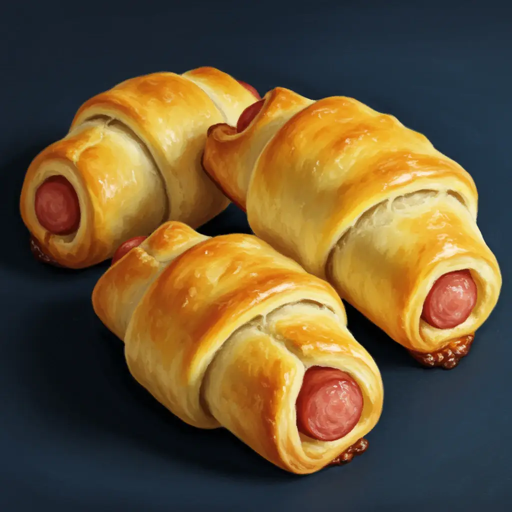 Enroladinhos de Presunto, Queijo e Salsicha