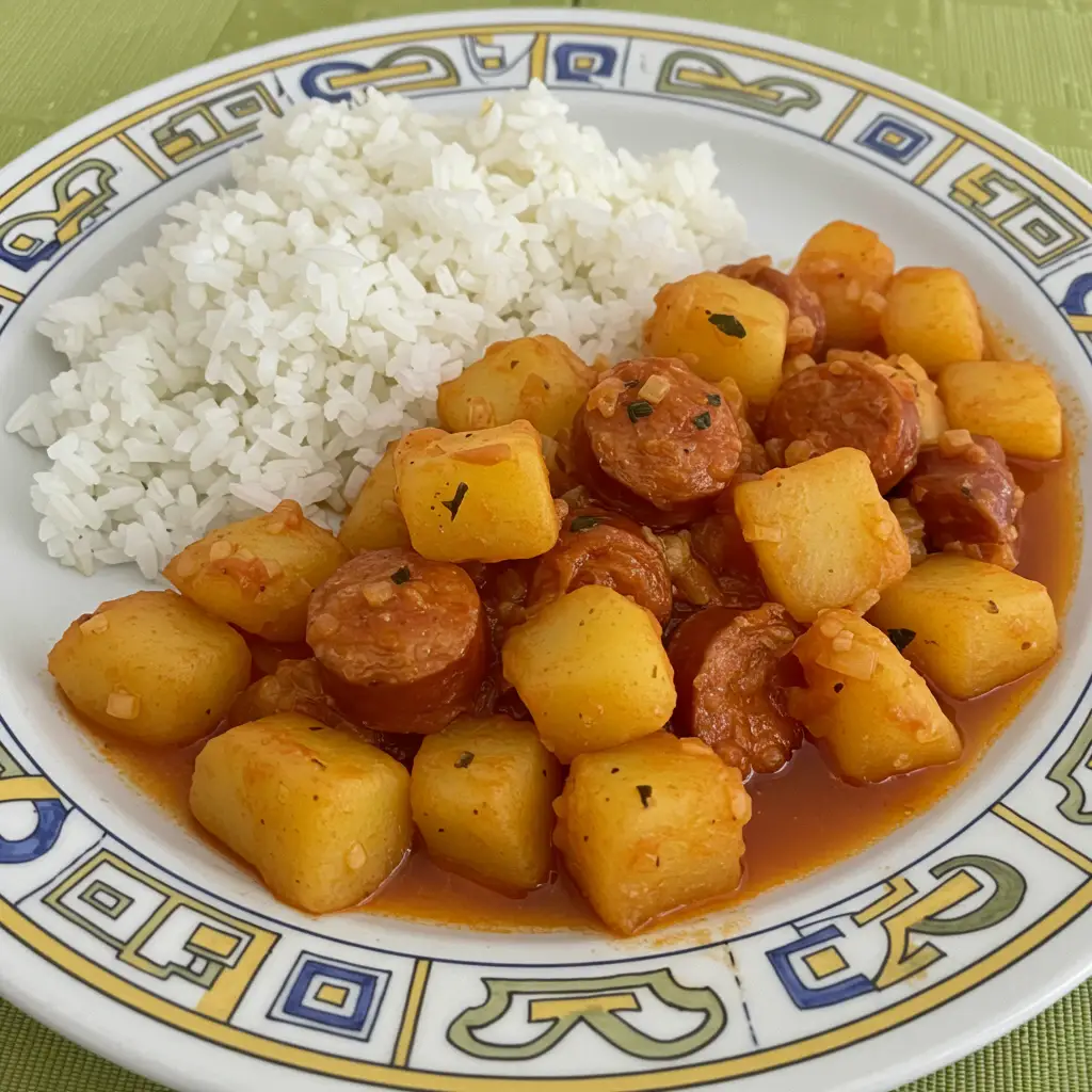 Ensopado de Linguiça Calabresa na Panela de Pressão