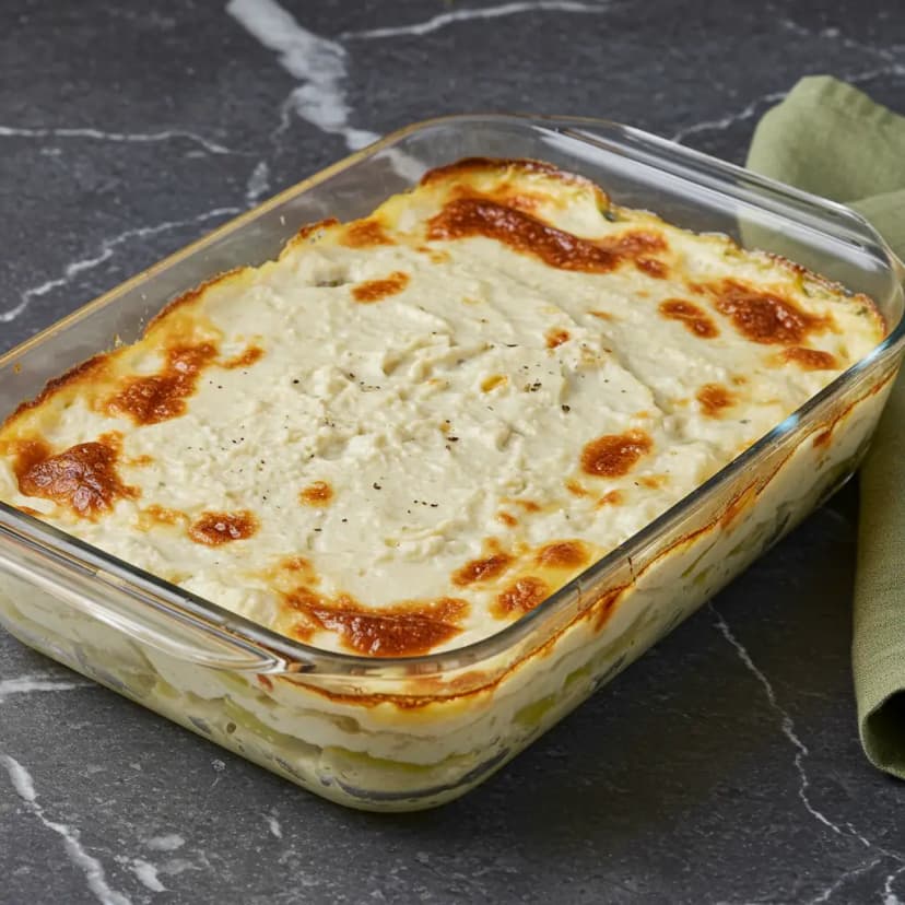 Escondidinho de Soja com Queijo e Tomate