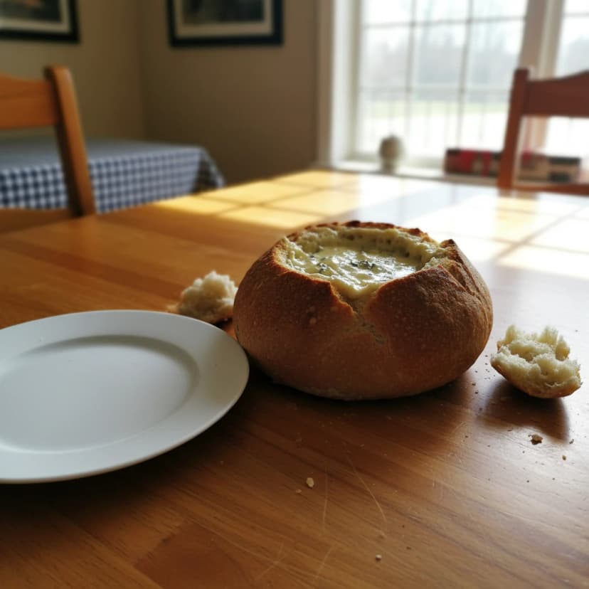 Fondue de Queijo Gorgonzola em Pão Italiano