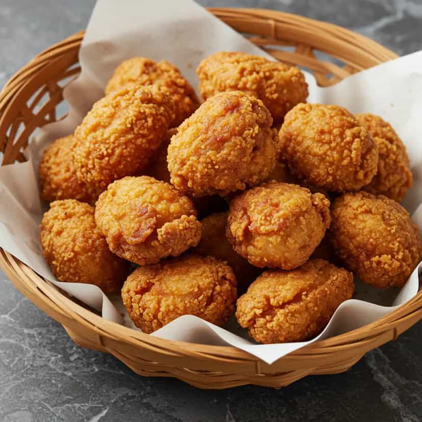 Foto deliciosa de Frango a Passarinho Crocante na Air Fryer pronta para servir - Na Airfryer