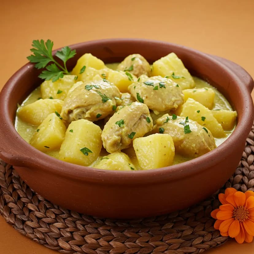 Frango com Batata e Mandioca na Panela