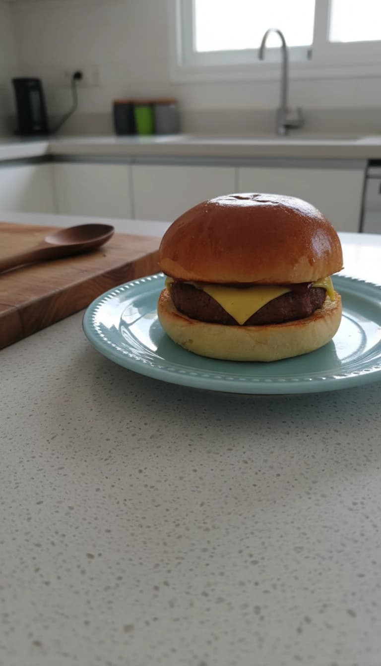 Hambúrguer de Frango com Barbecue de Framboesa