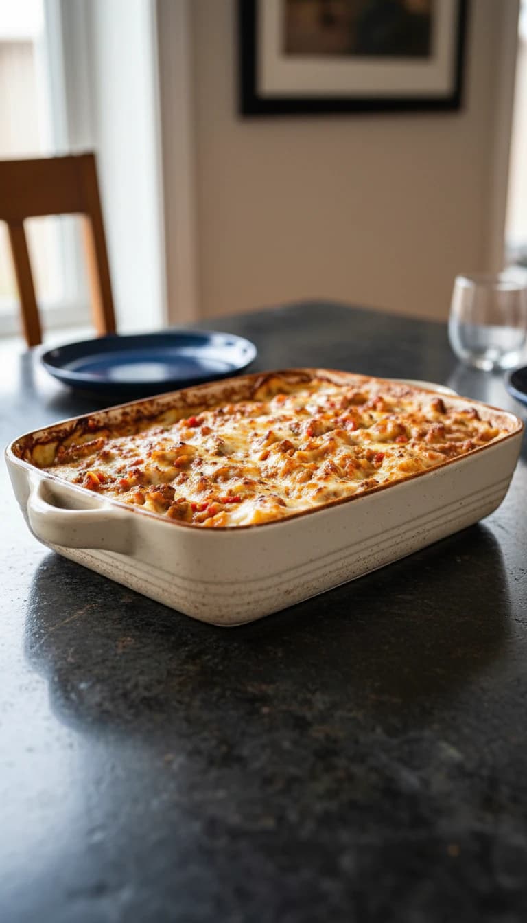 Lasanha à Bolonhesa com Molho Branco Cremoso