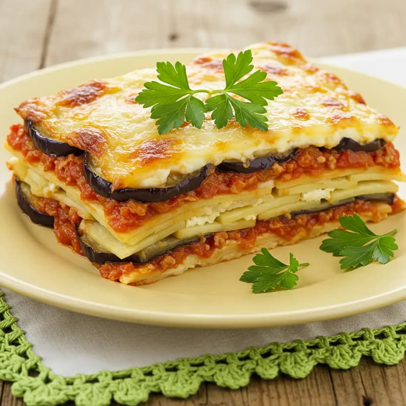 Lasanha de Berinjela e Abobrinha ao Molho de Atum