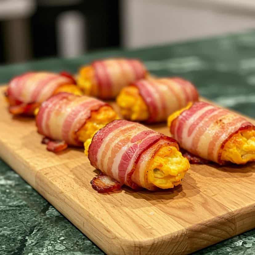 Foto deliciosa de Medalhões de Frango com Bacon e Cebola na Air Fryer pronta para servir - Na Airfryer