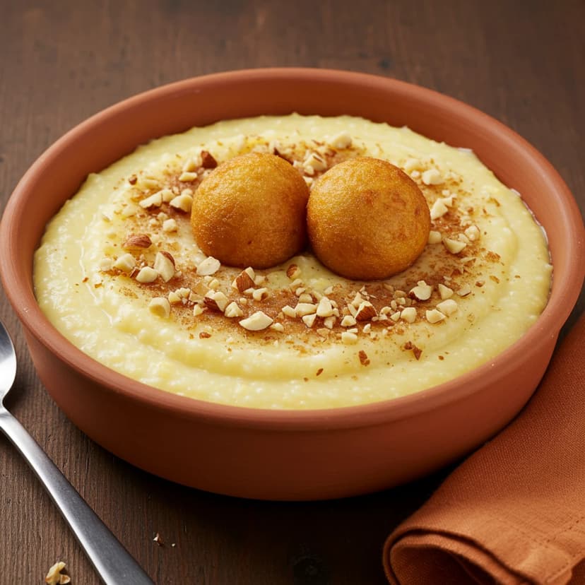 Mingau Cremoso de Painço com Leite de Coco e Amendoim