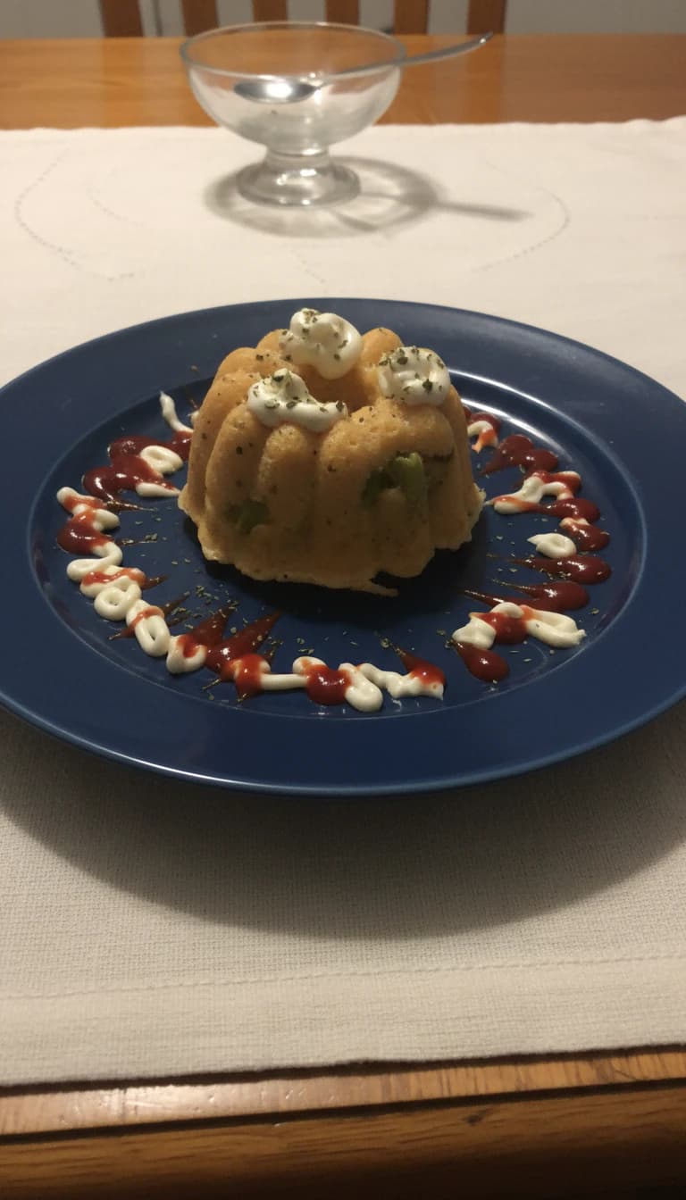 Mini Tortinhas de Fubá e Abobrinha no Microondas