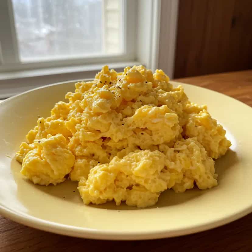 Foto deliciosa de Ovos Mexidos com Banana: Uma Surpresa Brasileira pronta para servir - Café da Manhã Brasileiro