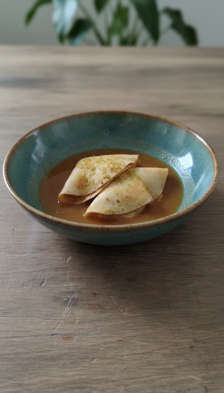 Panquecas de Maçã com Calda de Tangerina