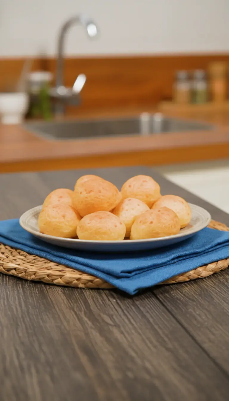 Pão de Queijo com Provolone e Parmesão na Air Fryer