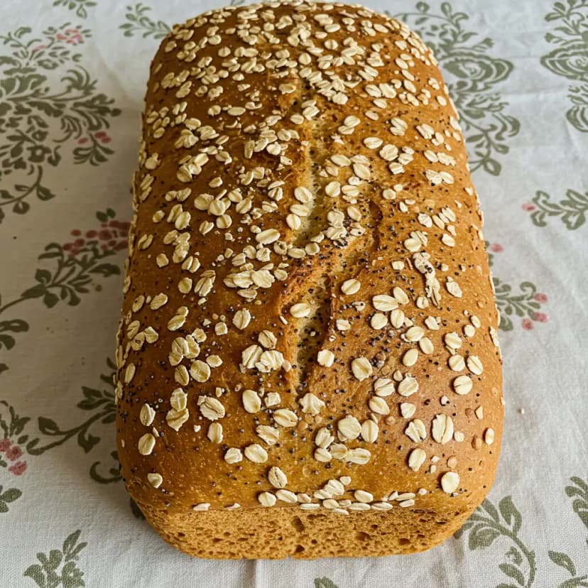 Pão fofinho de farinha integral de liquidificador