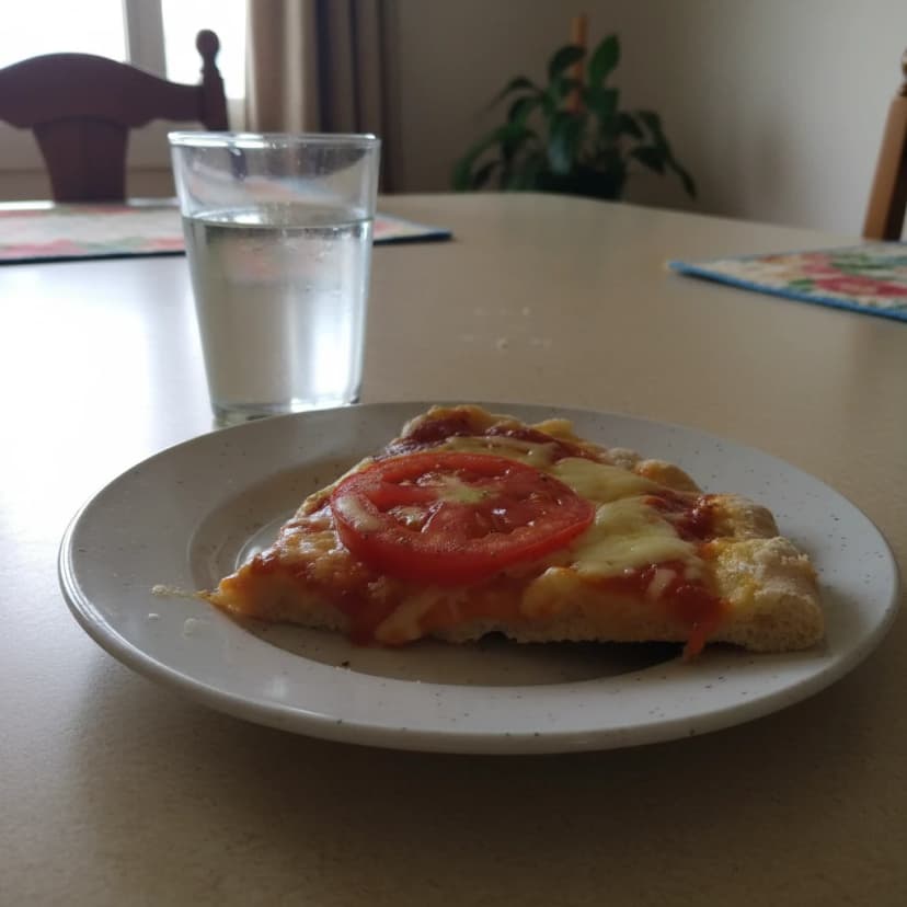 Pizza Caseira de Mussarela e Tomate