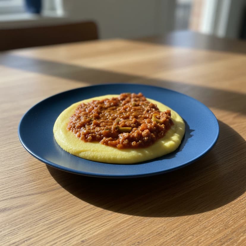 Polenta cremosa na panela de pressão