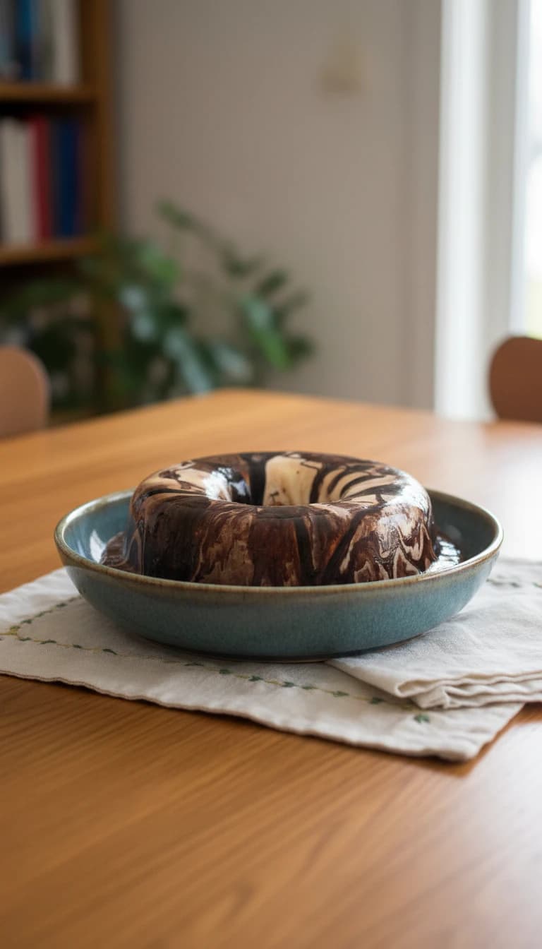 Pudim de Leite com Camada de Chocolate