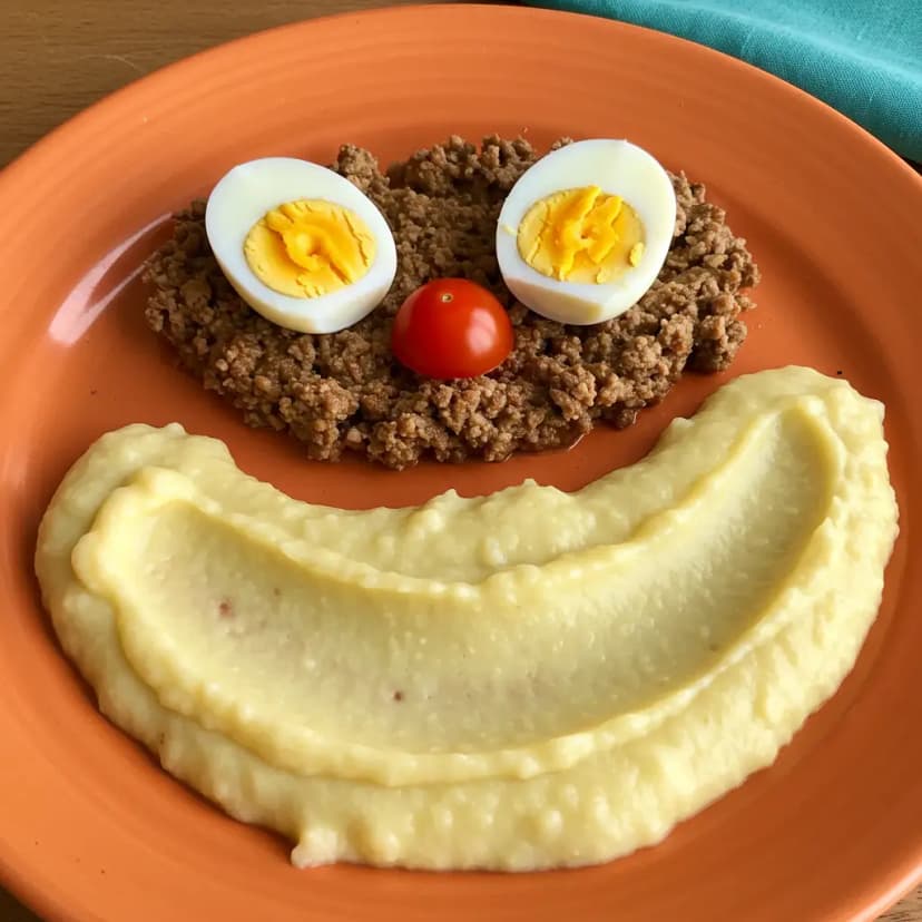 Purê de Batata cremoso com Carne Moída