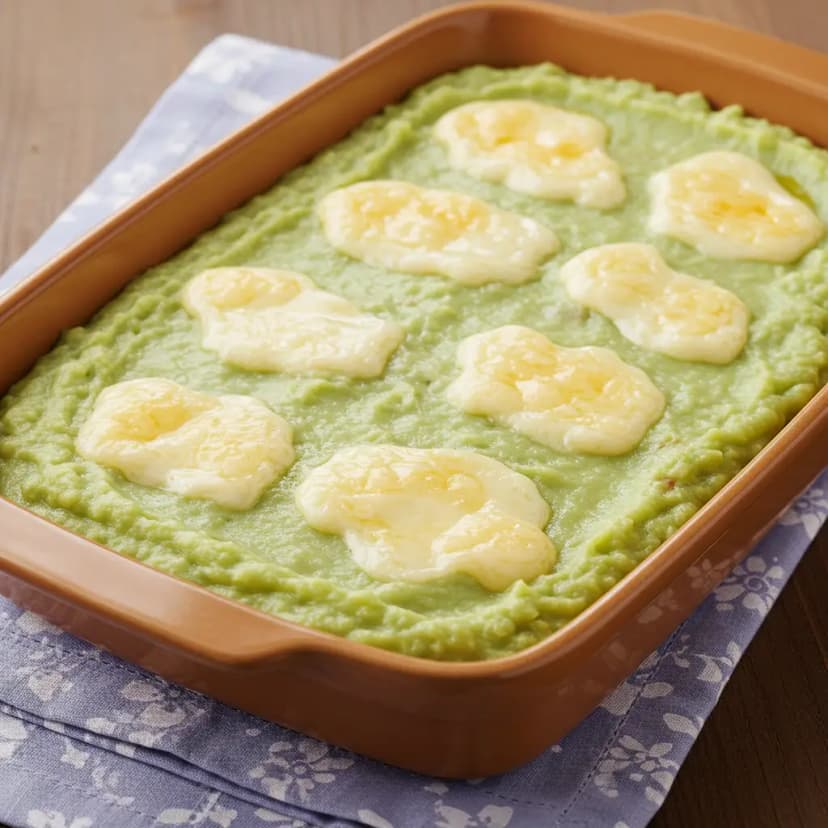 Purê de Batata Gratinado com Presunto e Milho