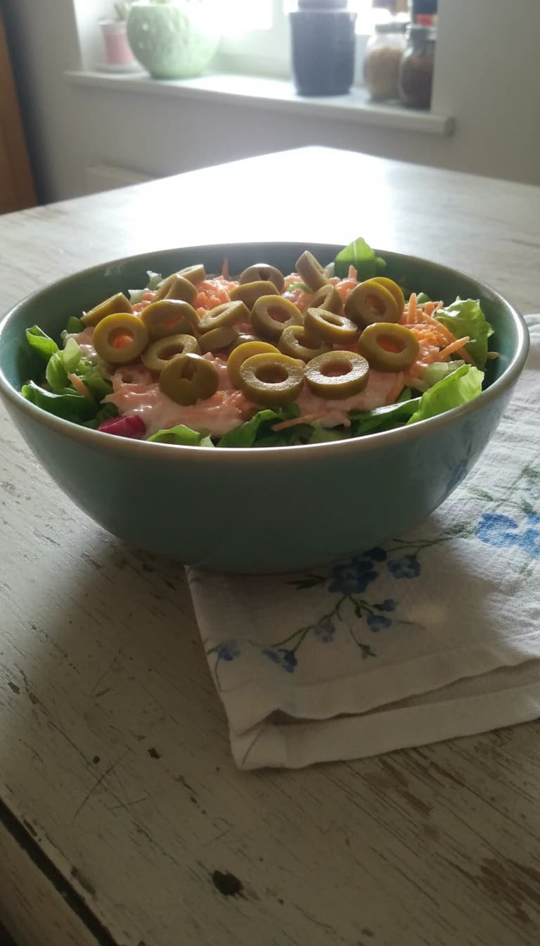 Salada Colorida com Creme de Leite e Limão