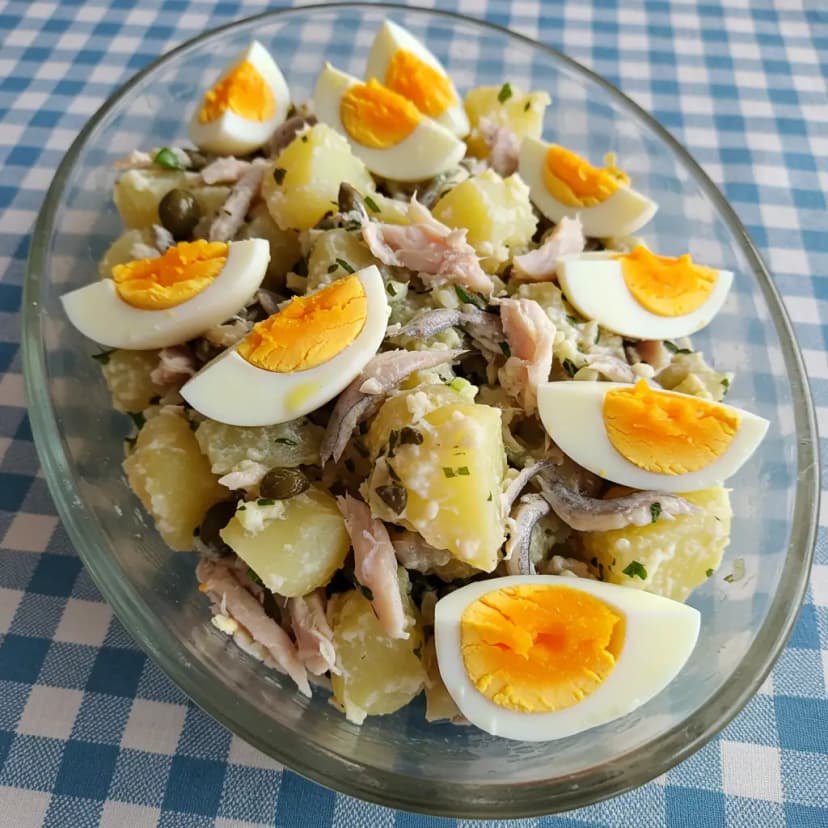 Salada de Bacalhau com Batata e Mussarela