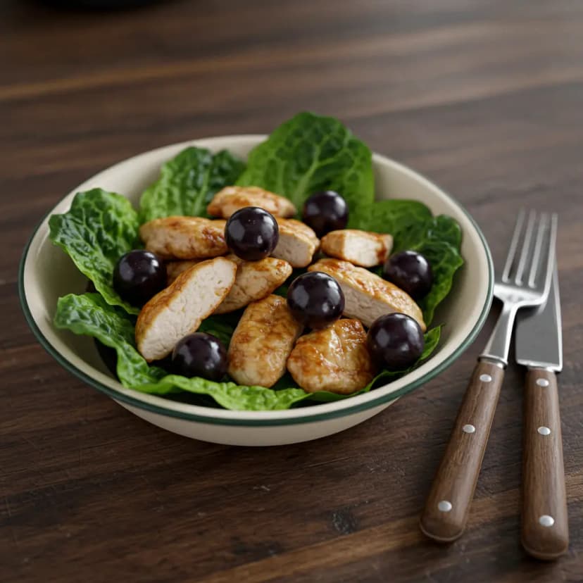 Salada de Frango com Uvas e Especiarias