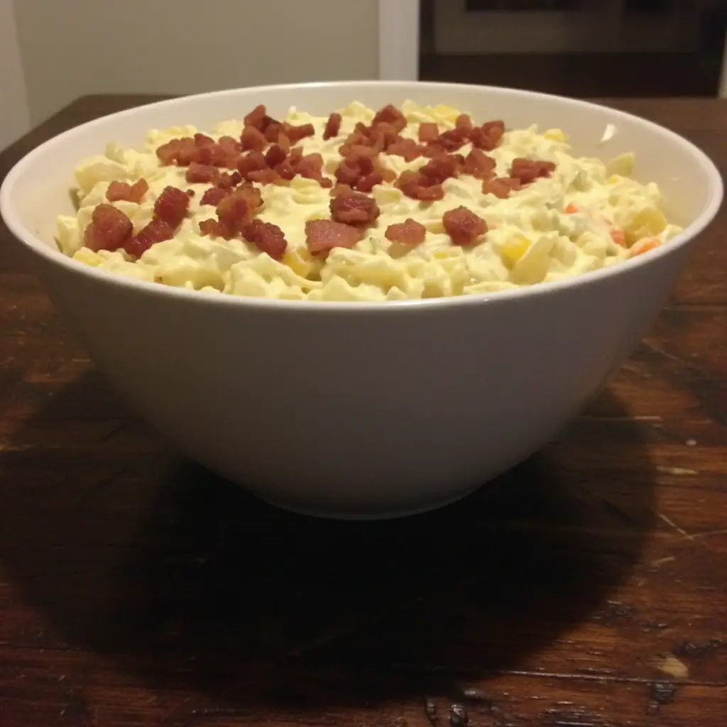 Salada de Maionese com Bacon e Batata para Churrasco