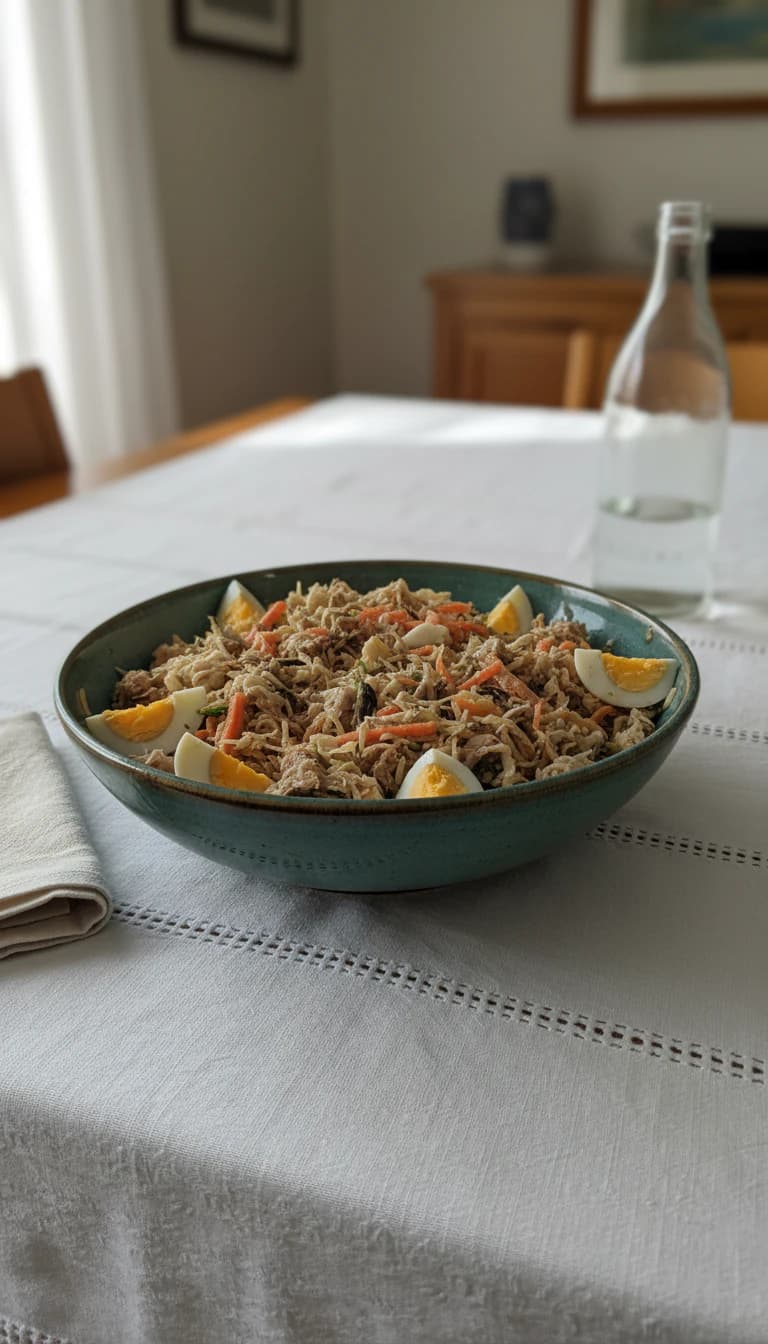 Salada de Peixe com Creme de Ervas Frescas