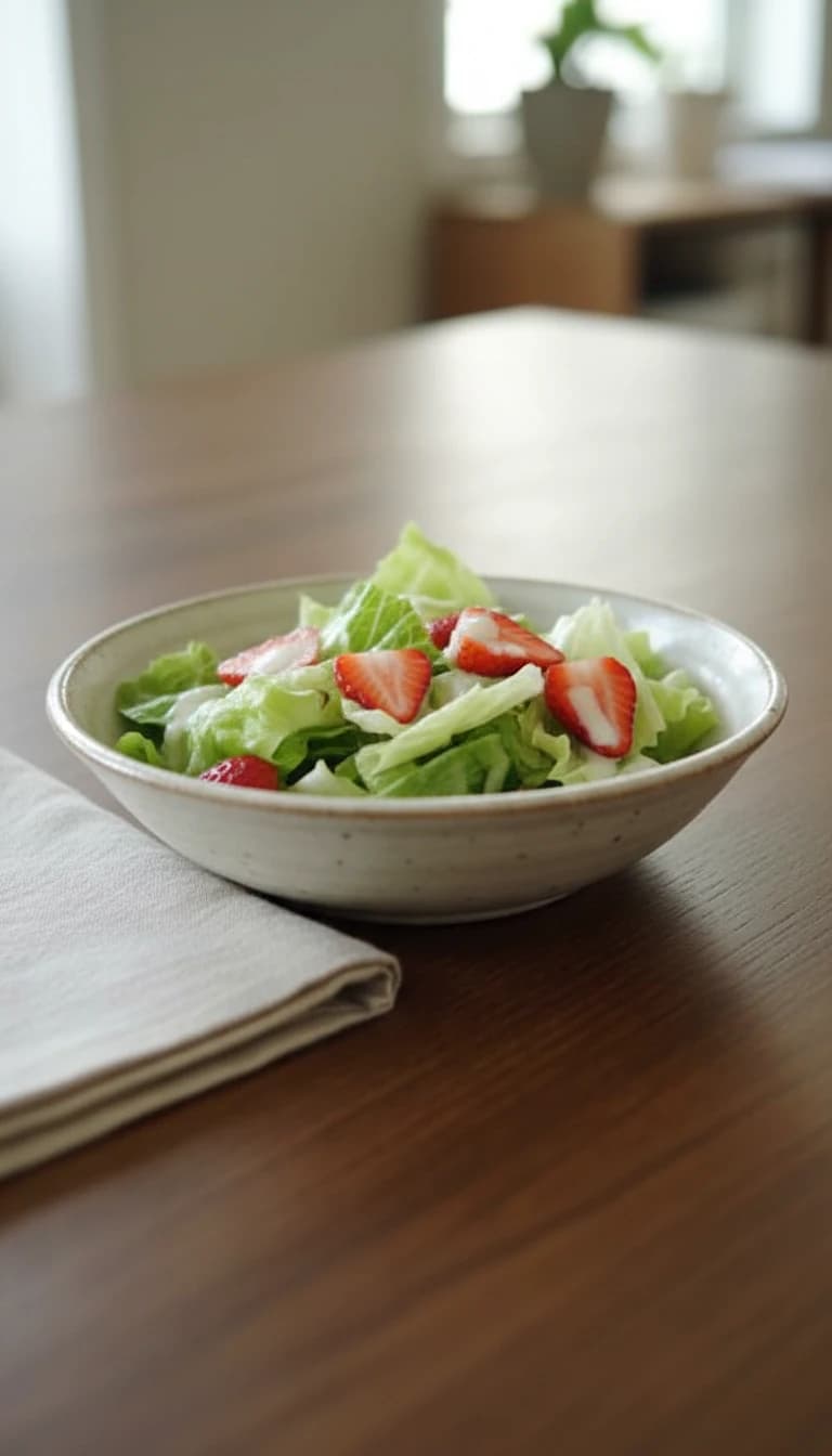 Salada Refrescante de Morangos e Mussarela de Búfala