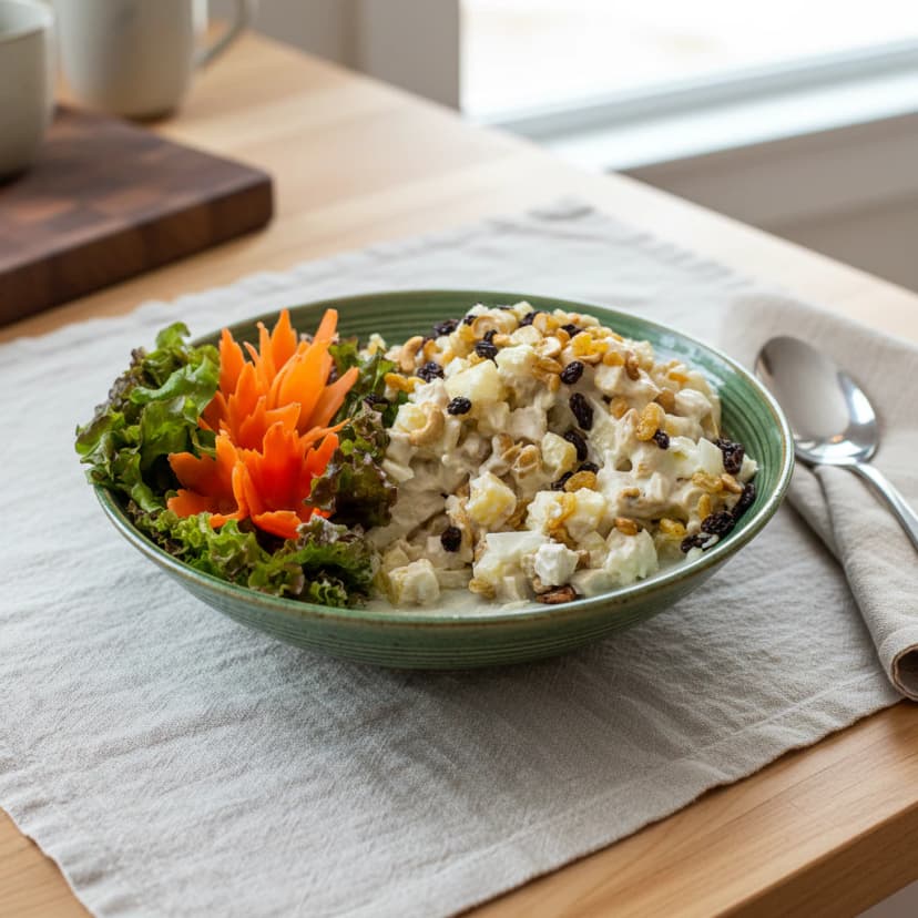 Salada Tropical de Frango com Abacaxi e Maçã
