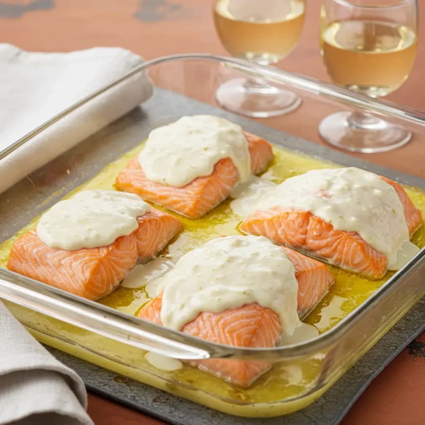 Salmão ao Molho de Limão com Batatas