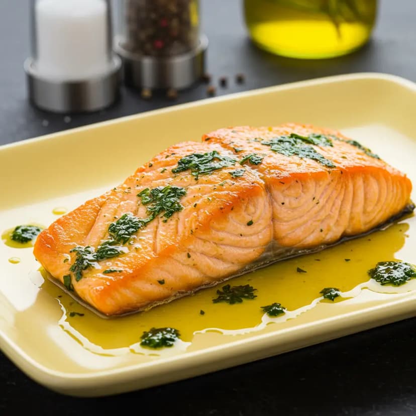 Salmão ao Molho de Manteiga e Alcaparras